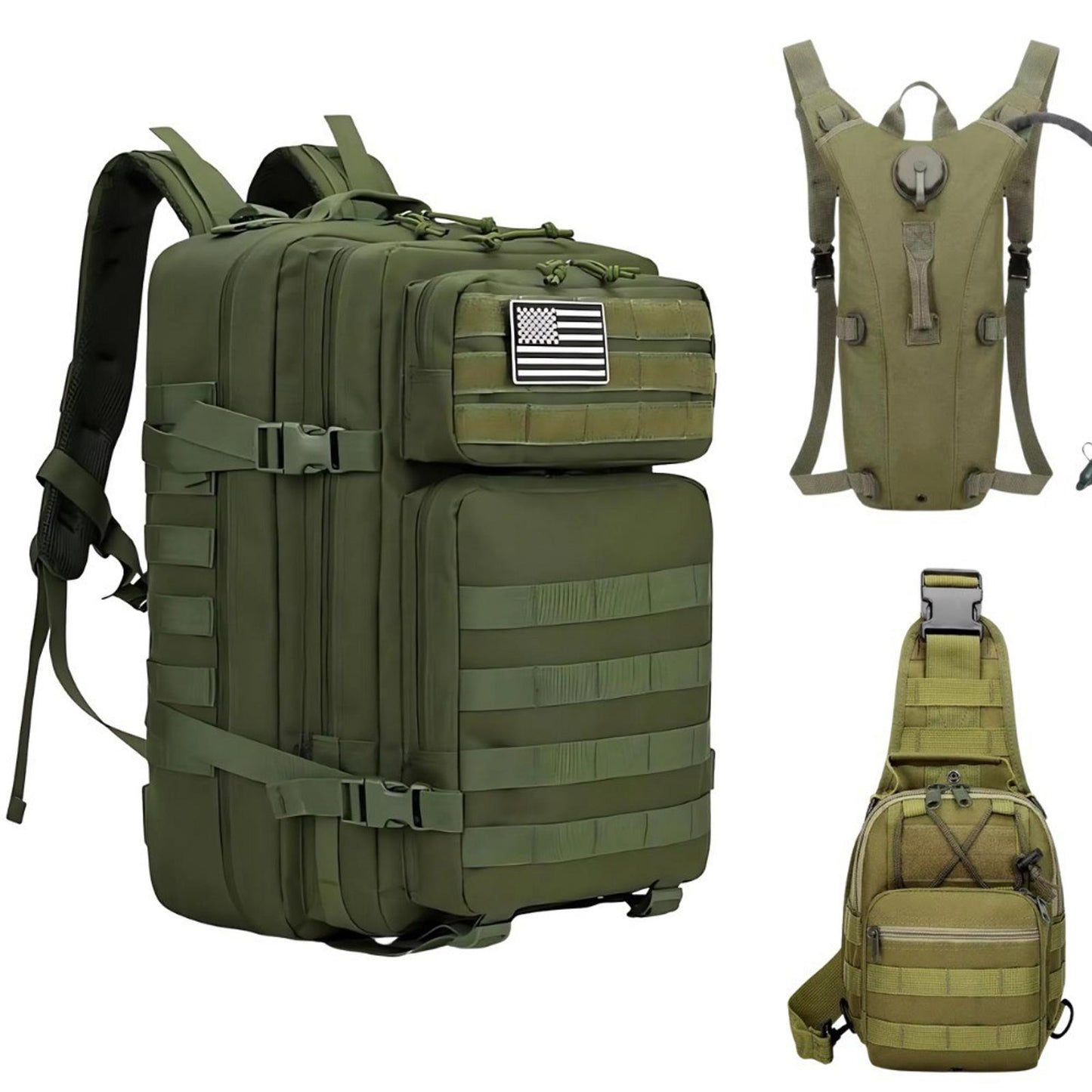 Ultimate Tactical Combo Backpack, Sling & Hydration Pack Outdoor Camping Gear