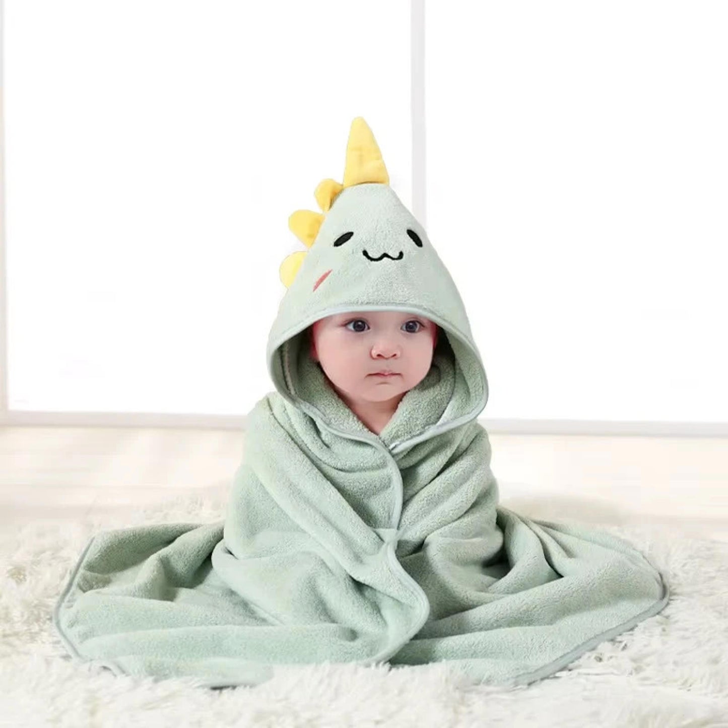 Ultra-Soft Microfiber Hooded Baby Towel & Robe - Unisex - Newborn to 3 Years