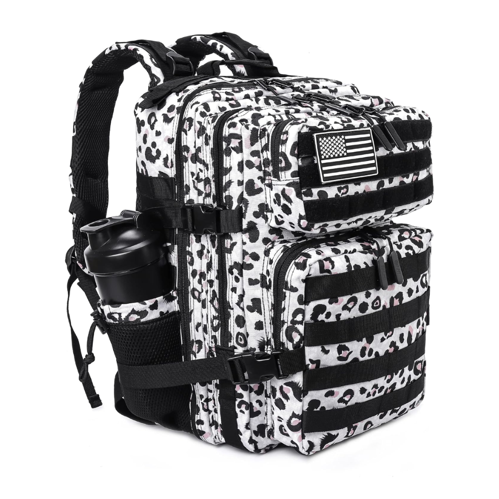 PAKNADA 45L Tactical Backpack 900D Oxford Waterproof Military Rucksack – Leopard