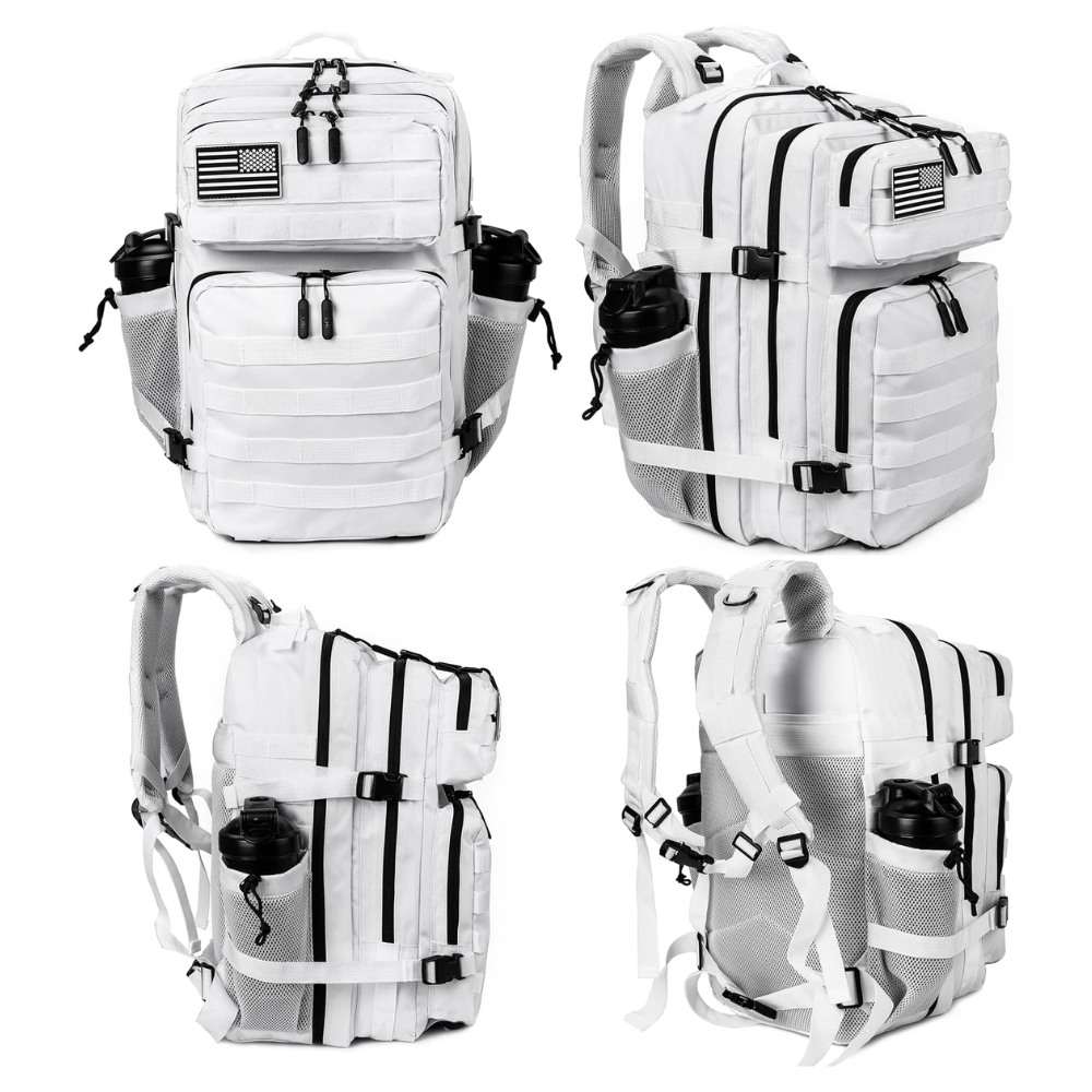 45L Tactical Backpack - Side Pocket, Multiple Prints & Colors