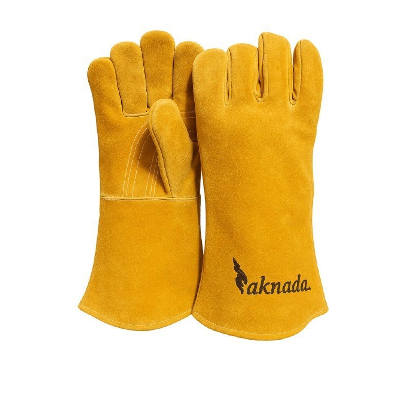 3 Pairs Cow Leather Welding Gloves - Heat & Fire Resistant, Heavy Duty - 14"