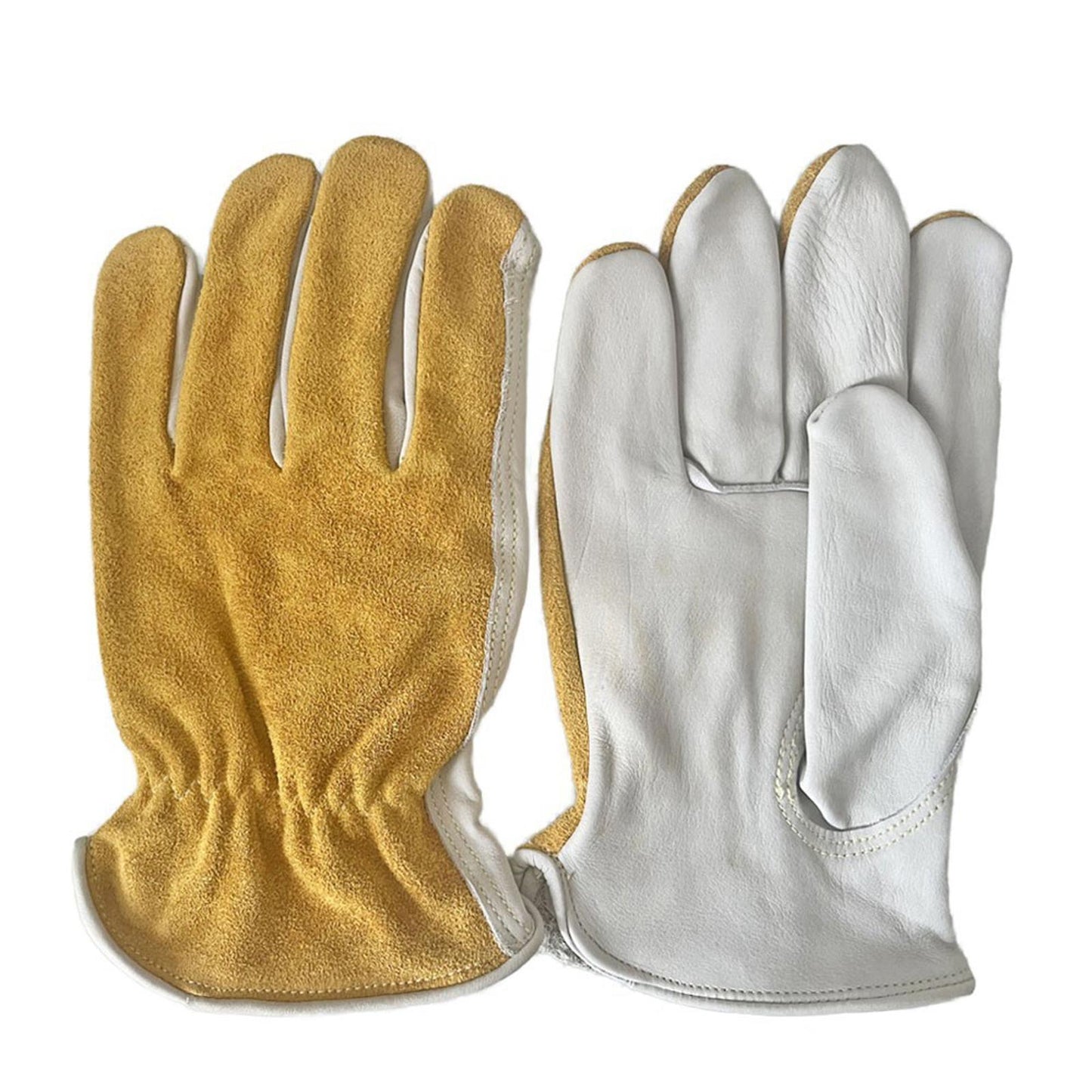 12 Pairs Premium Cow Split & Grain Leather Heavy Duty, Soft Grip, Durable Gloves
