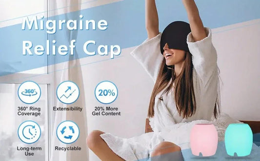 Hot & Cold Therapy Gel Headache Relief Mask Ice Migraine Sleep Eye Cover Wrap