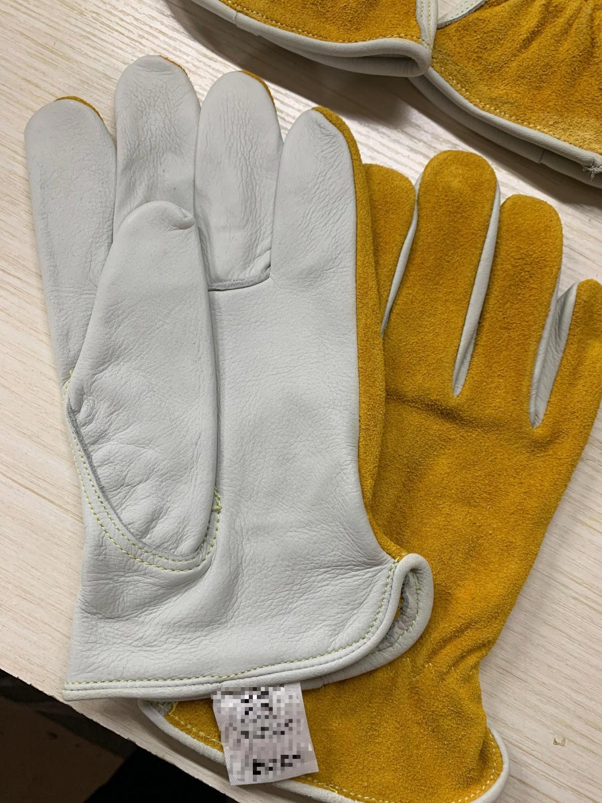 12 Pairs Premium Cow Split & Grain Leather Heavy Duty, Soft Grip, Durable Gloves