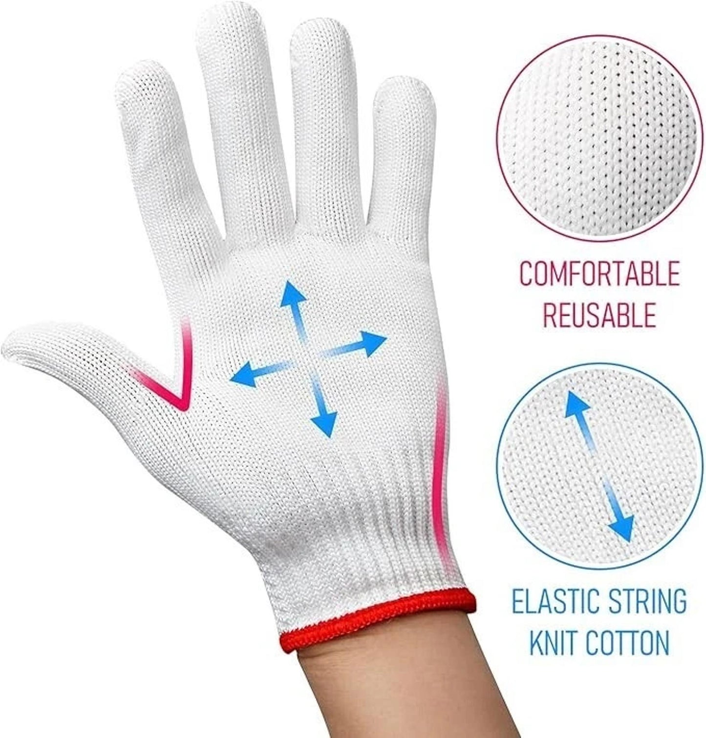 60 Pairs - White Cotton Work Gloves – Lightweight & Reinforced Variants
