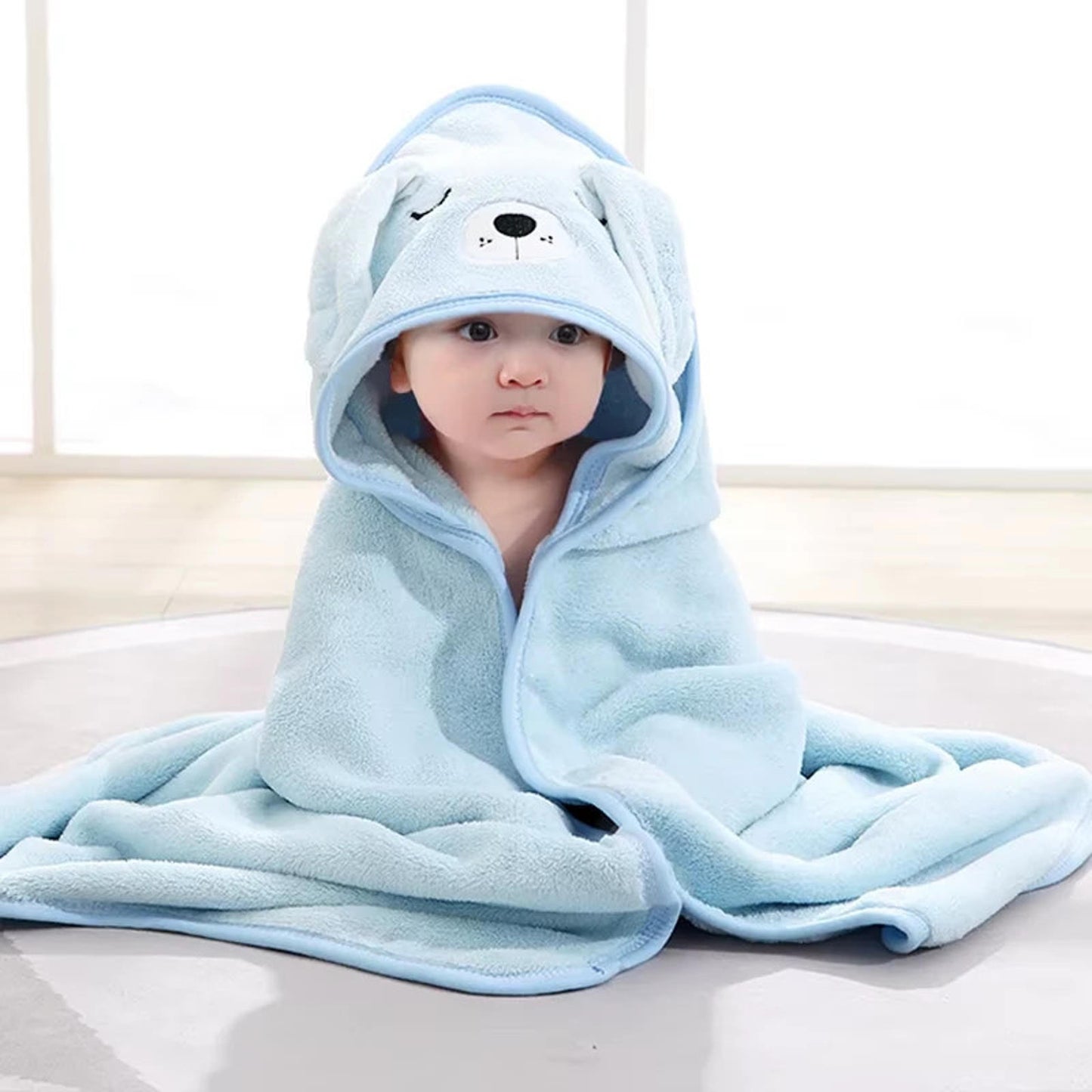 Ultra-Soft Microfiber Hooded Baby Towel & Robe - Unisex - Newborn to 3 Years