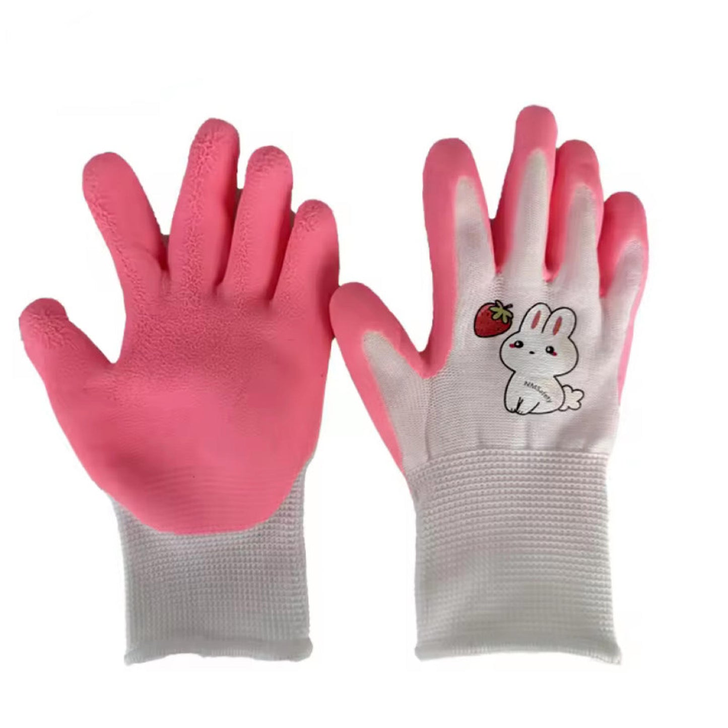 Kids Gardening Gloves Cartoon Print | 6 Pairs Mix Colors | S M L Sizes