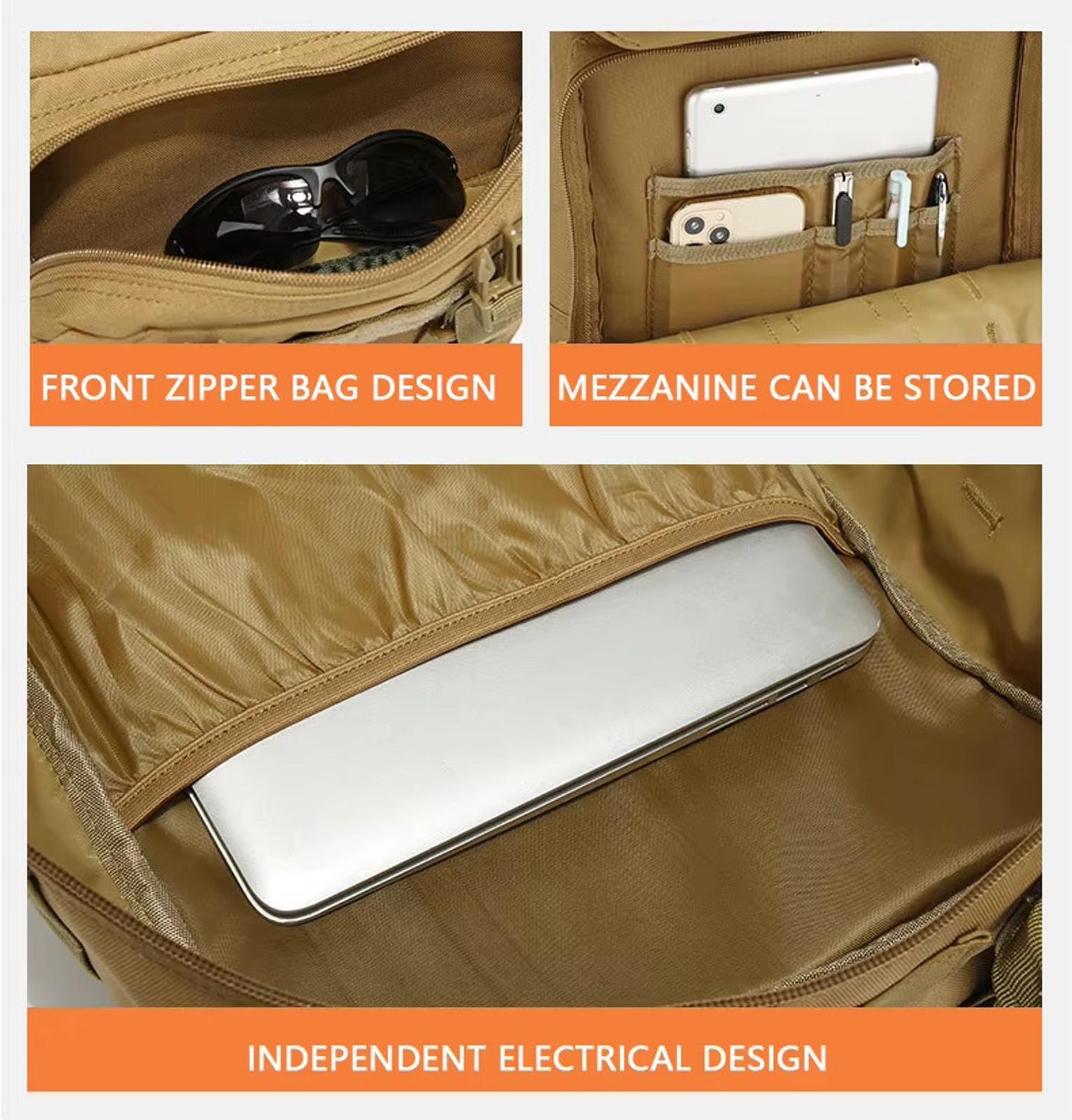 50L Tactical Military Backpack MOLLE Assault Pack Hiking Camping Bug Out Bag