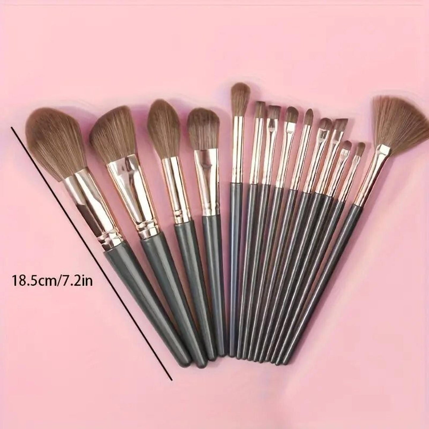Luxurious 14pcs Makeup Brush Set - Plush