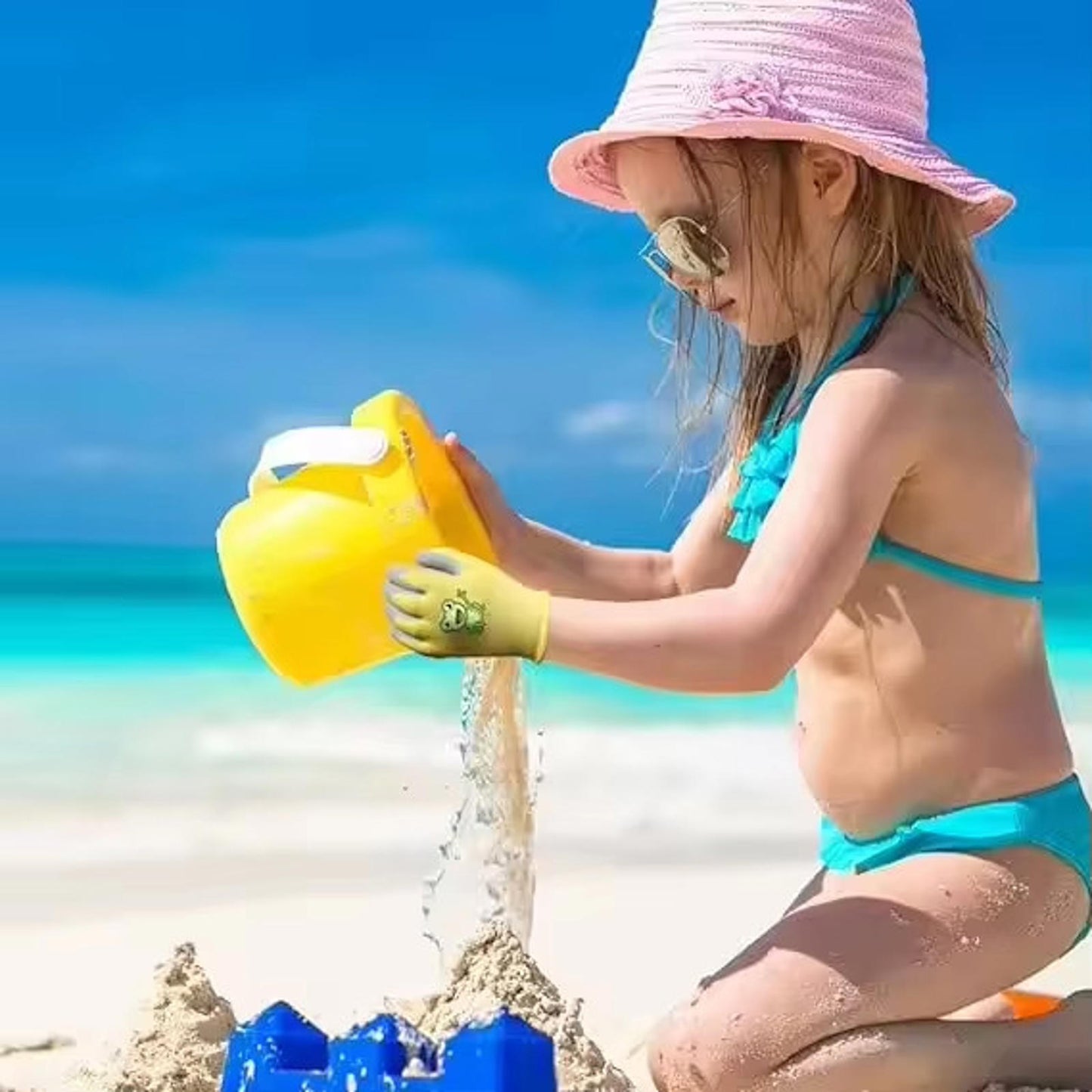 Kids Gardening Gloves Cartoon Print | 6 Pairs Mix Colors | S M L Sizes