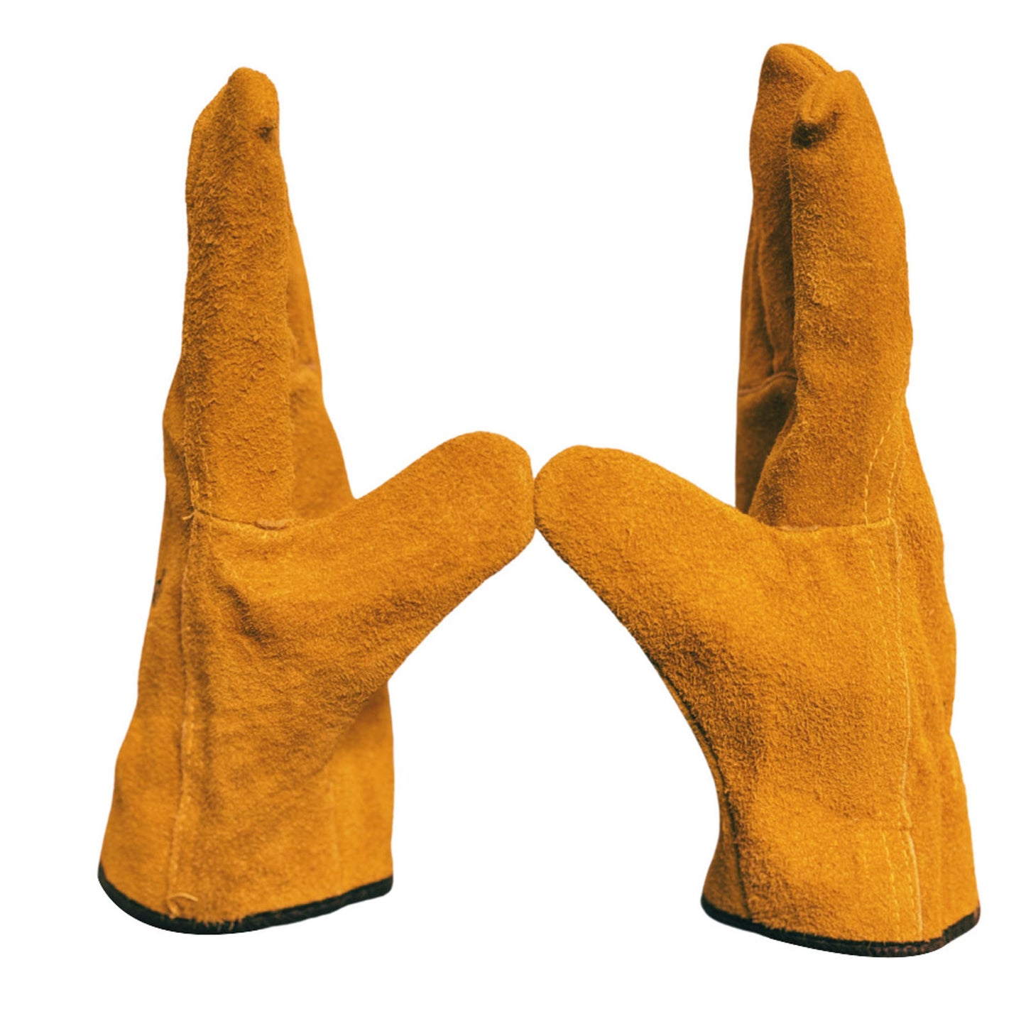 Cow Split Leather Work Gloves – Heavy Duty Protection - Large