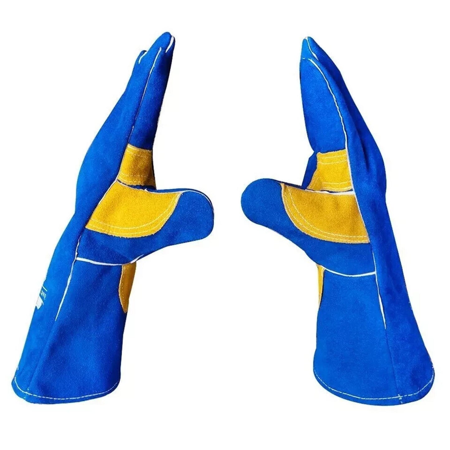 3 Pairs Cow Leather Welding Gloves - Heat & Fire Resistant, Heavy Duty - 14"