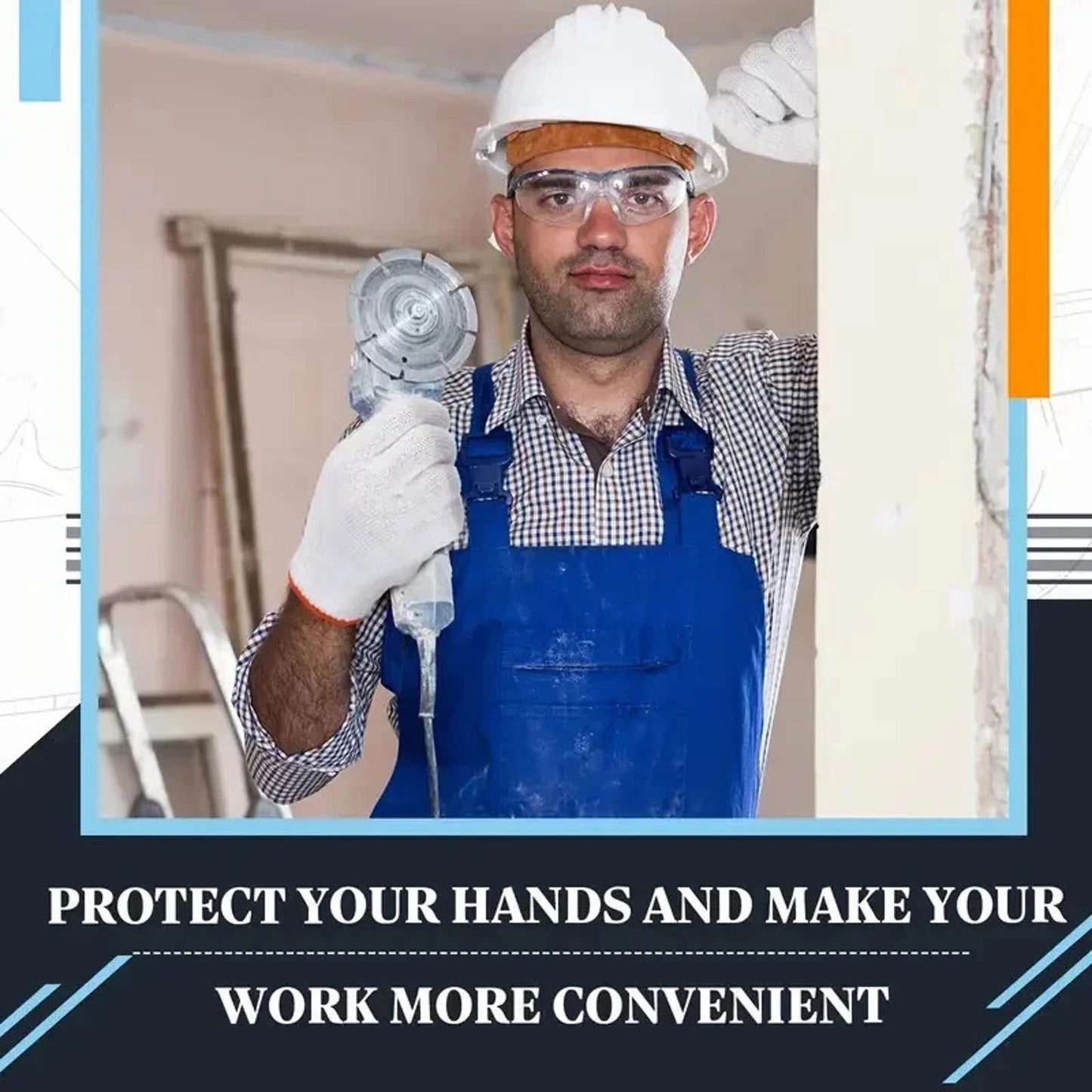 60 Pairs - White Cotton Work Gloves – Lightweight & Reinforced Variants