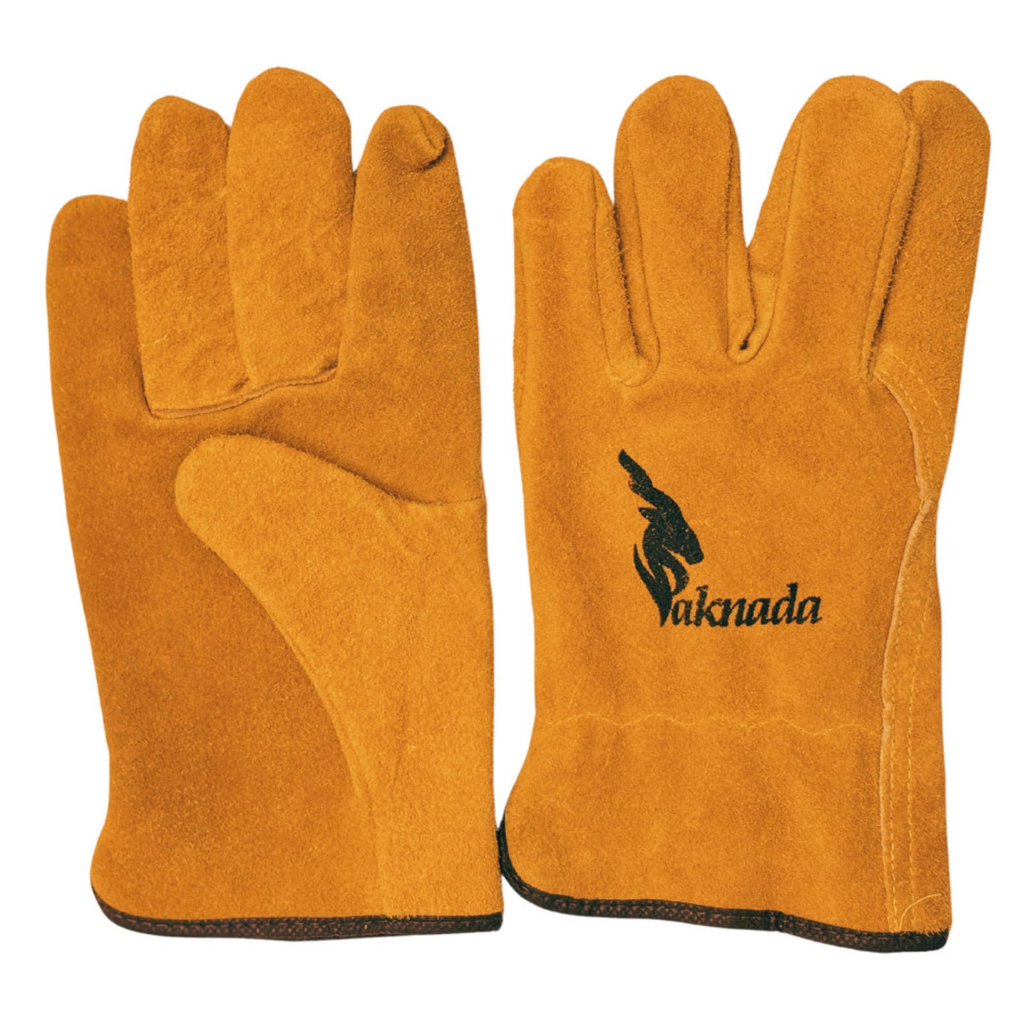 Cow Split Leather Work Gloves – Heavy Duty Protection - Large