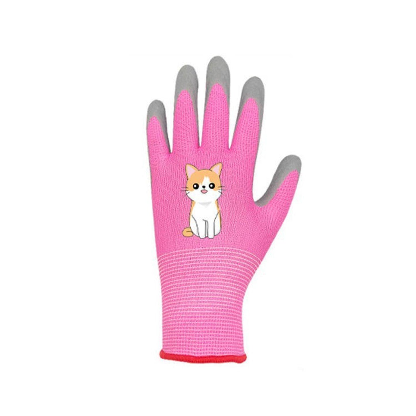 Kids Gardening Gloves Cartoon Print | 6 Pairs Mix Colors | S M L Sizes