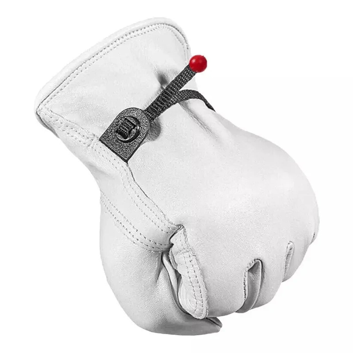 12 Pairs Goatskin Leather Work Gloves for Men – Reinforced Palm, Soft Grip