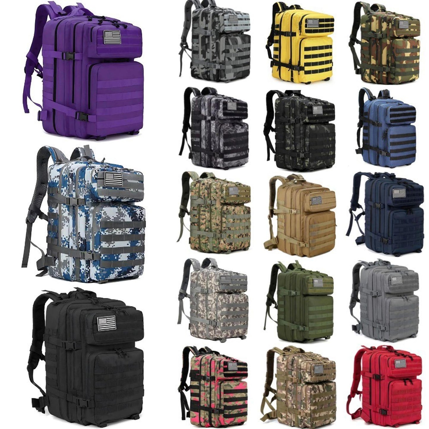 Military Tactical Backpack – 45L  Capacity, Durable, Waterproof
