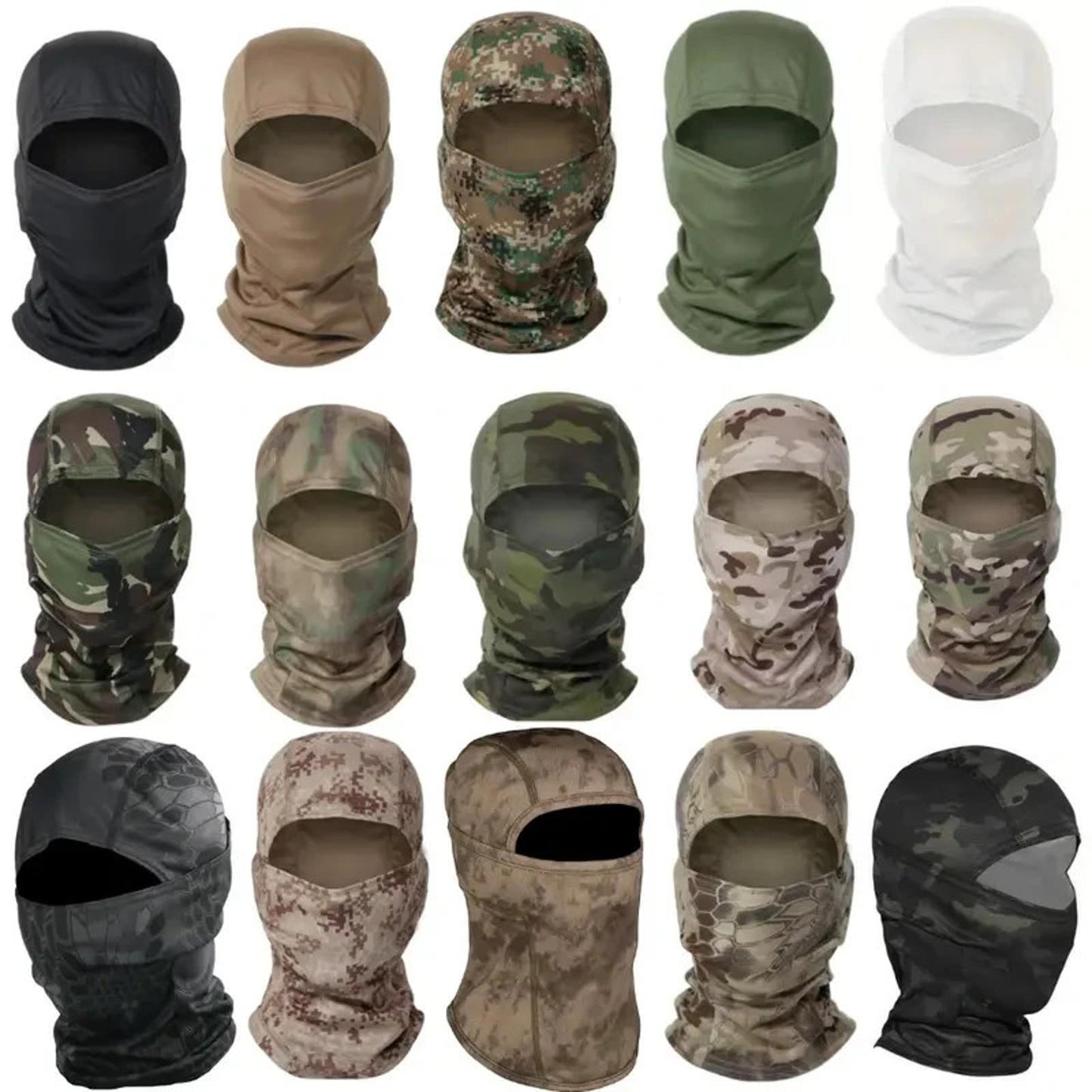 5/10/15 Pcs Tactical Balaclava Full Face Mask Scarf CS Wargame Hunting Bandana