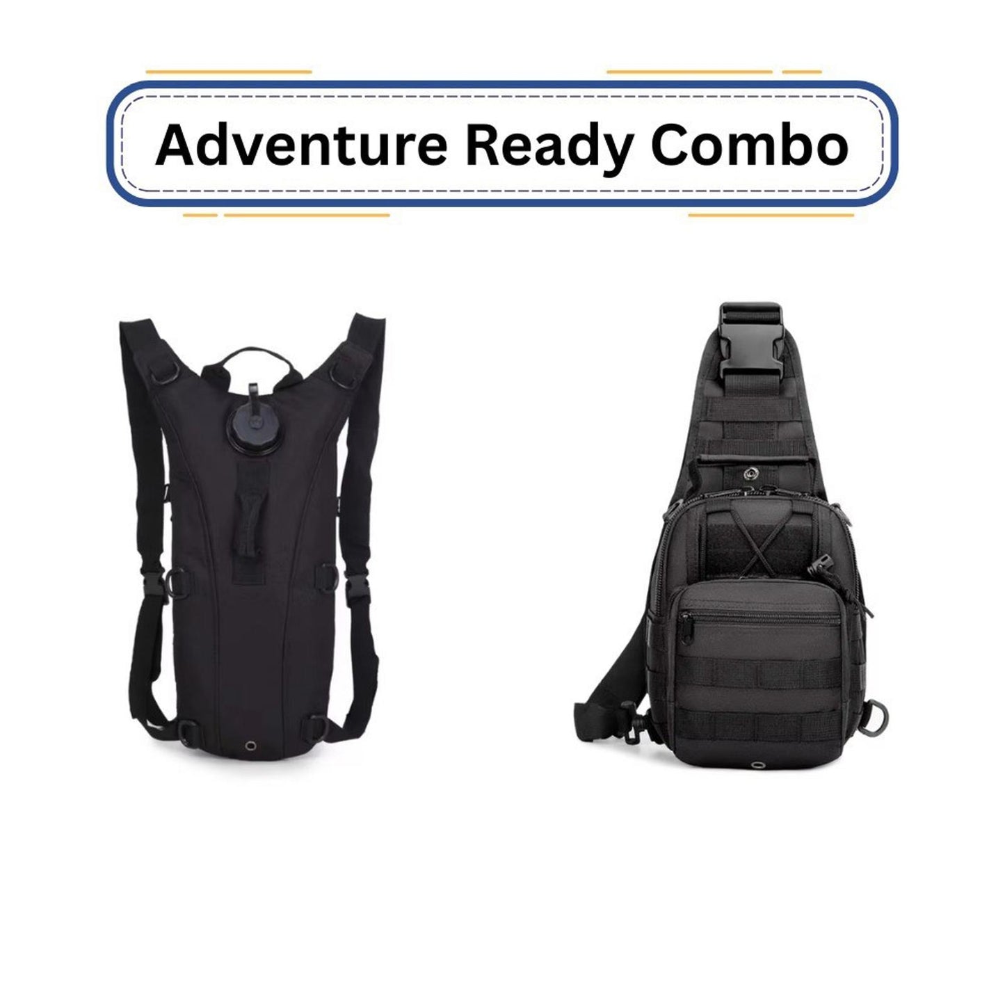Adventure Combo Hydration Pack & Sling Bag Tactical Outdoor Hiking Gear