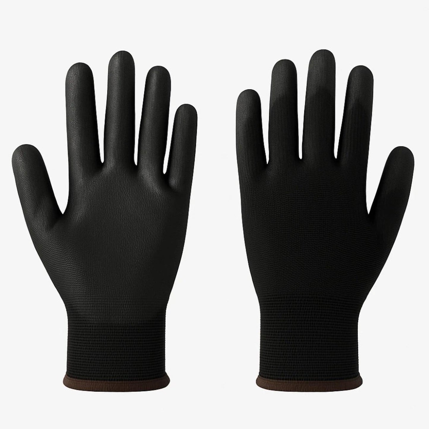 36 Pairs 13G Anti-Static PU Palm Coated Nylon Polyester Safety Work Garden Glove