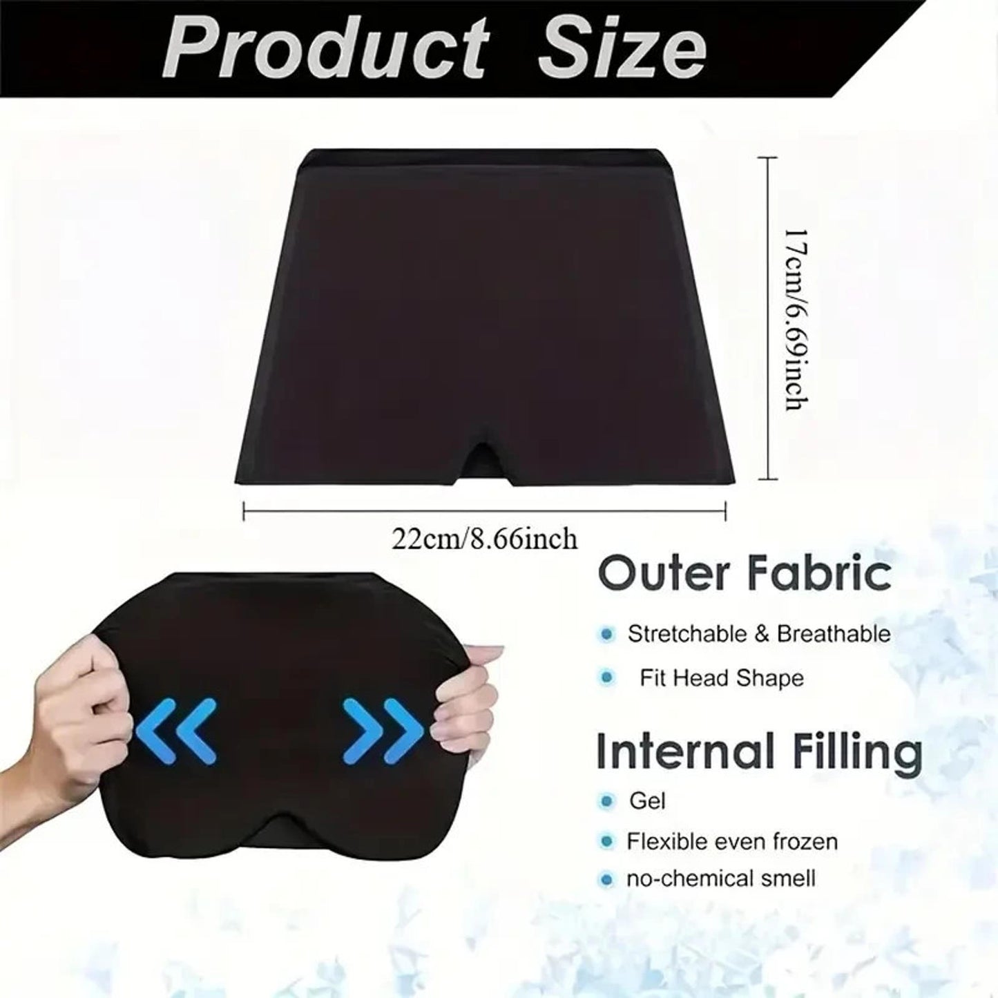 Hot & Cold Therapy Gel Headache Relief Mask Ice Migraine Sleep Eye Cover Wrap