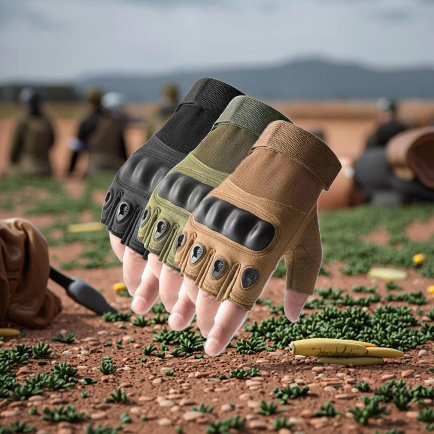 Touchscreen Tactical Half Finger Gloves Army Military Hunting Combat Shooting