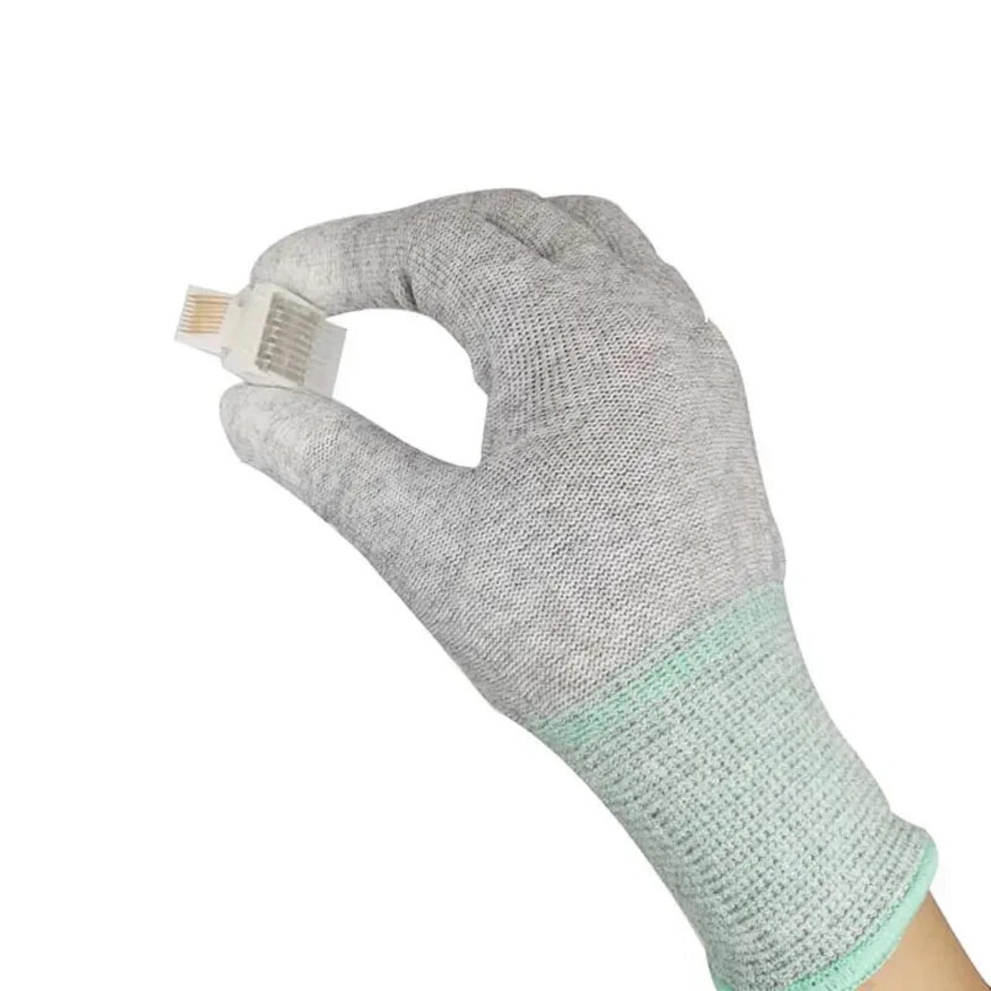 36 Pairs - 13G ESD Antistatic Work Gloves PU Finger Coated Carbon Fiber