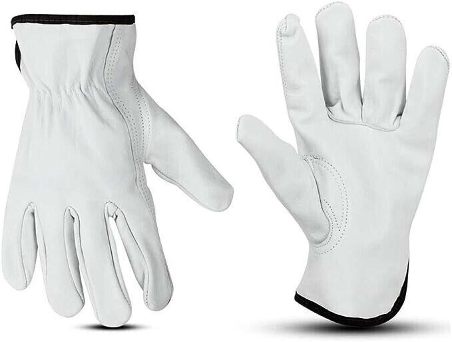 6 Pairs Goatskin Gloves – Durable Safety Gloves for Industrial & Outdoor Use