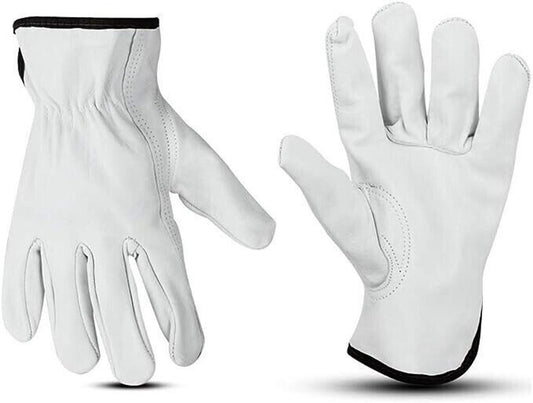 6 Pairs Goatskin Gloves – Durable Safety Gloves for Industrial & Outdoor Use