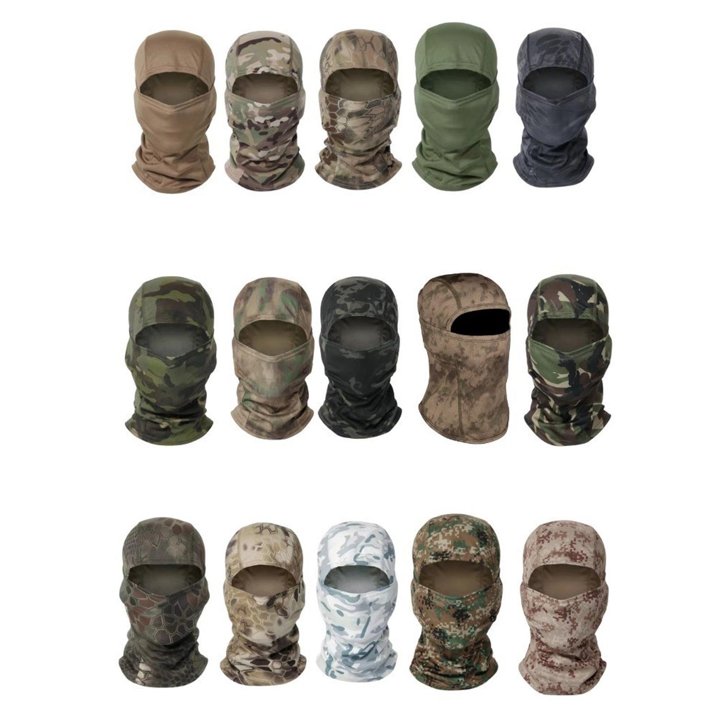 5/10/15 Pcs Tactical Balaclava Full Face Mask Scarf CS Wargame Hunting Bandana
