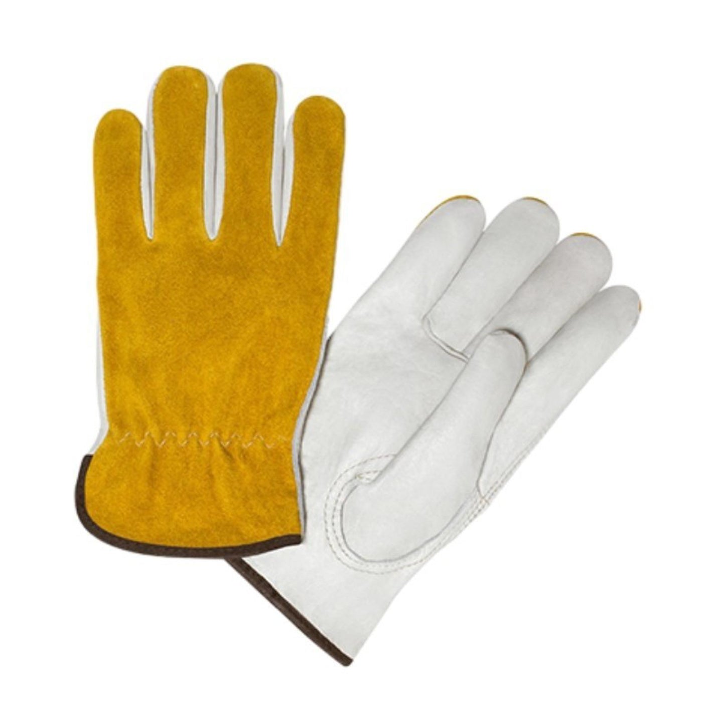 12 Pairs Premium Cow Split & Grain Leather Heavy Duty, Soft Grip, Durable Gloves