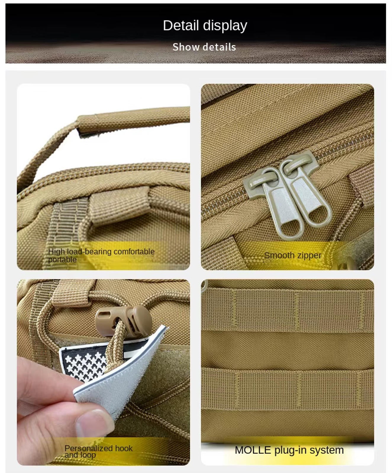 Tactical Sling Bag Military Crossbody Shoulder Backpack – EDC, Hiking, Outdoor