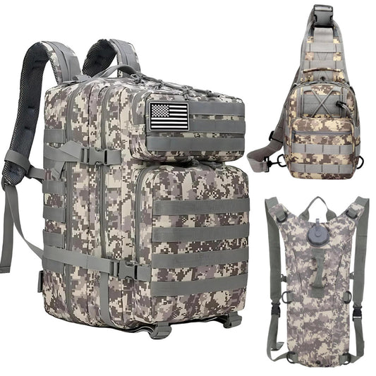 Ultimate Tactical Combo Backpack, Sling & Hydration Pack Outdoor Camping Gear