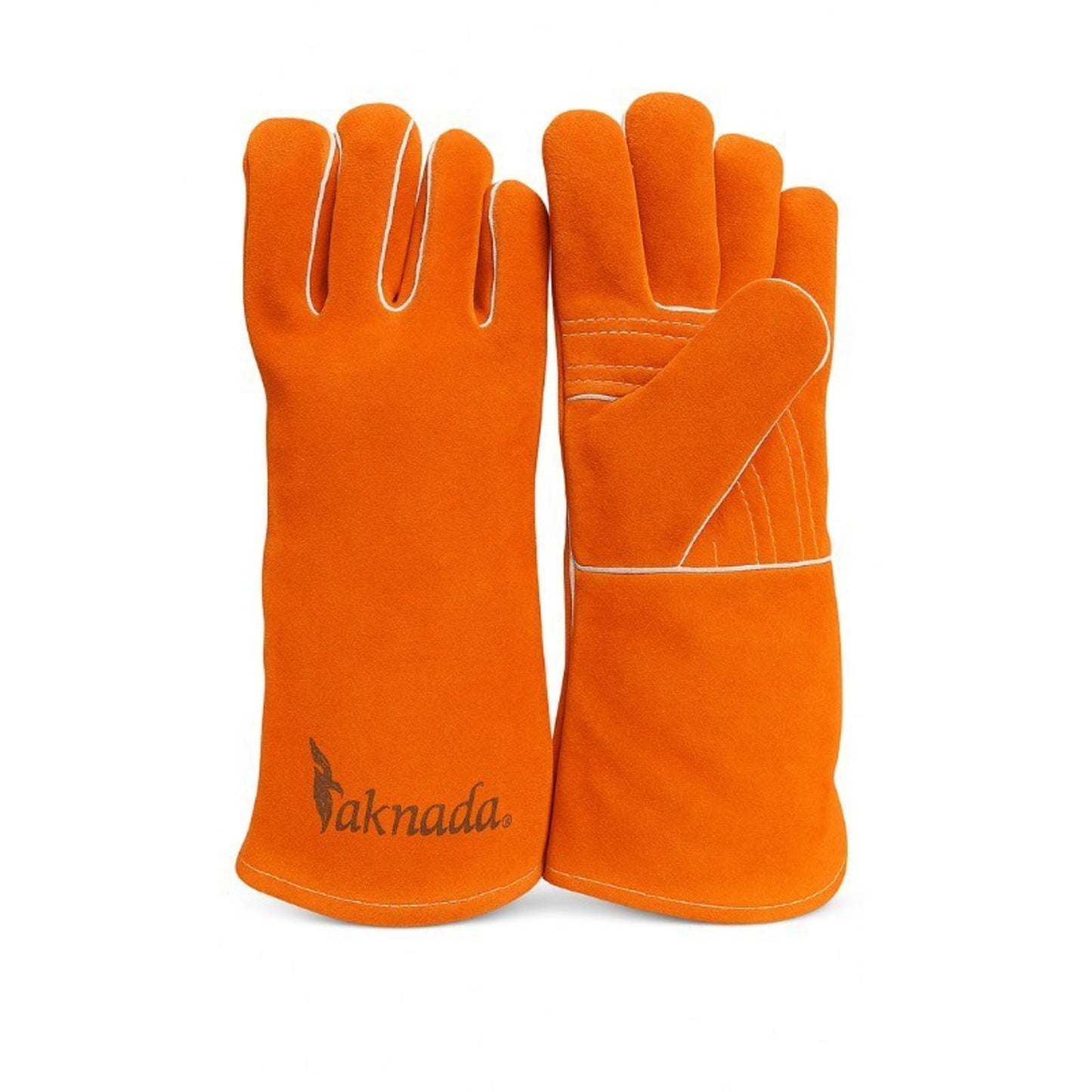 3 Pairs Cow Leather Welding Gloves - Heat & Fire Resistant, Heavy Duty - 14"