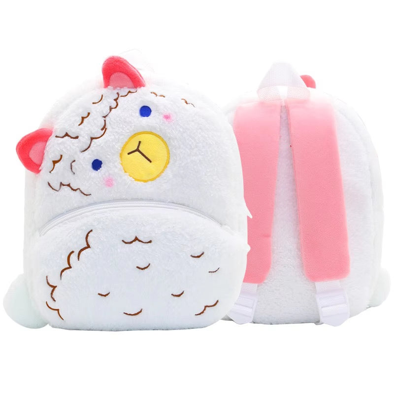 Alpaca Plush Backpack for Toddlers – Lightweight & Spacious Kids Bag
