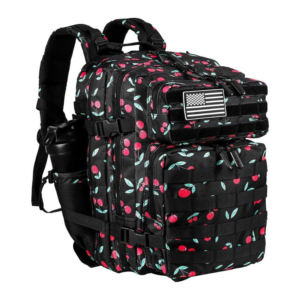 PAKNADA 45L Tactical Backpack 900D Oxford Waterproof Military Rucksack – Cherry