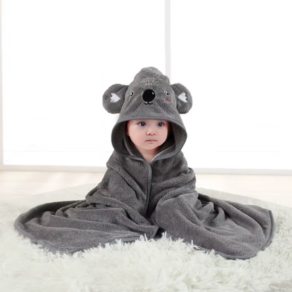 Grey Koala Ultra-Soft Hooded Baby Towel (31.5"x31.5")