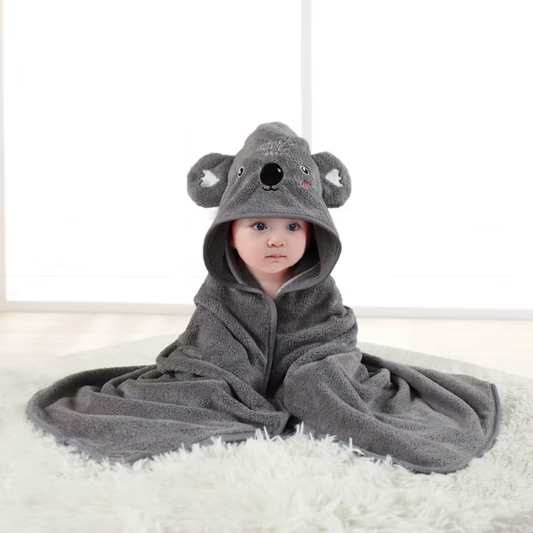 Grey Koala Ultra-Soft Hooded Baby Towel (31.5"x31.5")