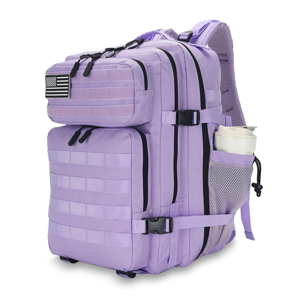 PAKNADA 45L Tactical Backpack 900D Oxford Waterproof Military Rucksack – Lavender