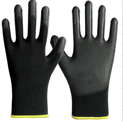 12 Pairs Anti-Static Carbon Fiber ESD Gloves with PU Fingertip Coating