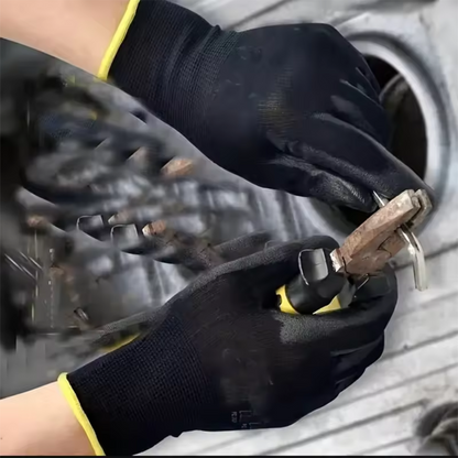 12 Pairs Anti-Static Carbon Fiber ESD Gloves with PU Fingertip Coating