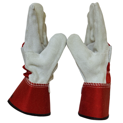 Cowhide Leather Work Gloves with Single-Palm Protection