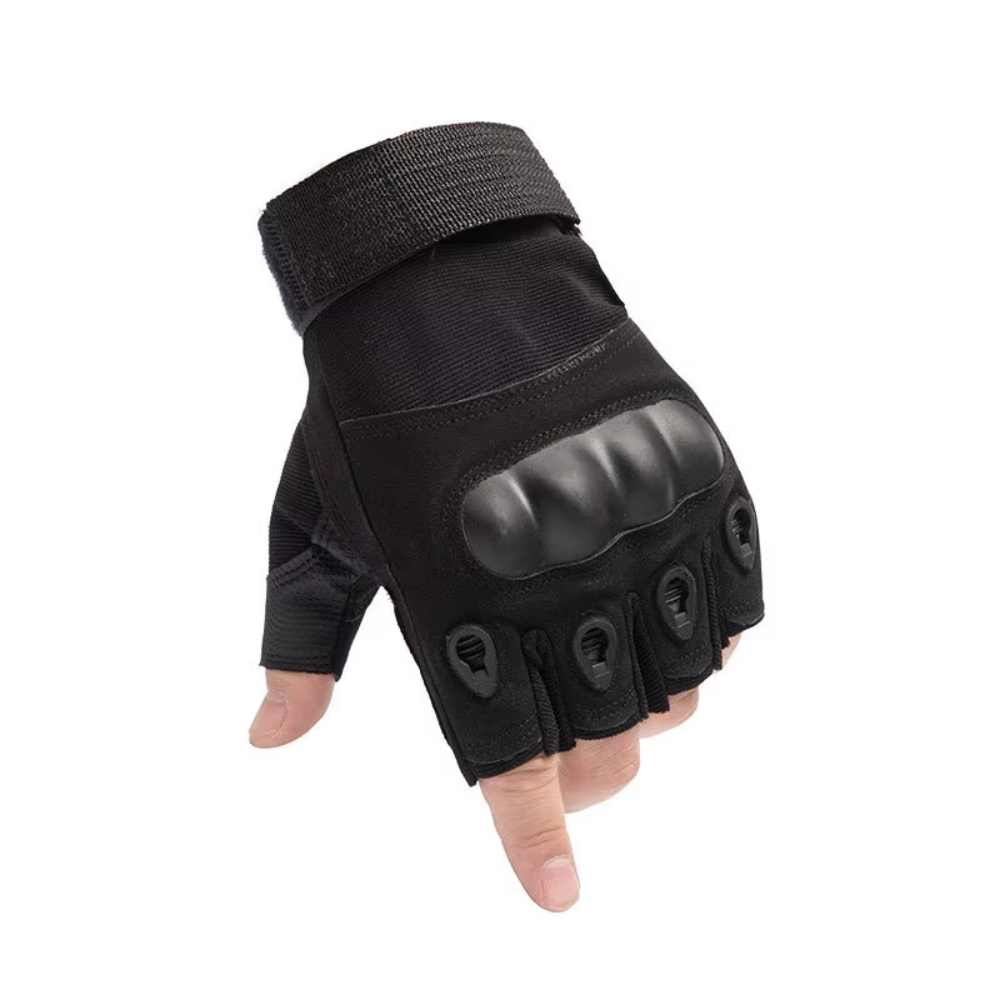 Half Finger Tactical Gloves with TPR Knuckle Guard + Bonus Item