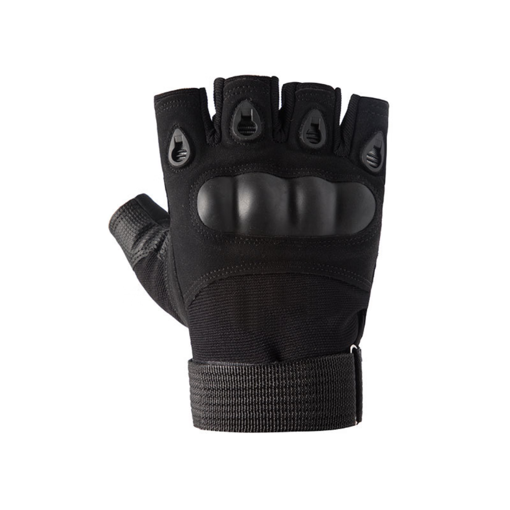 Half Finger Tactical Gloves with TPR Knuckle Guard + Bonus Item