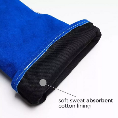 14-Inch Cow Leather Welding Gloves with Reinforced Wing Thumb