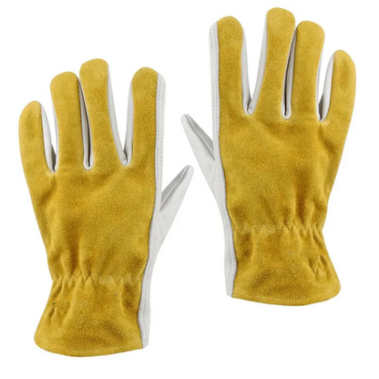 Cow Split & Grain Leather Work Gloves – Heavy Duty Safety Gloves