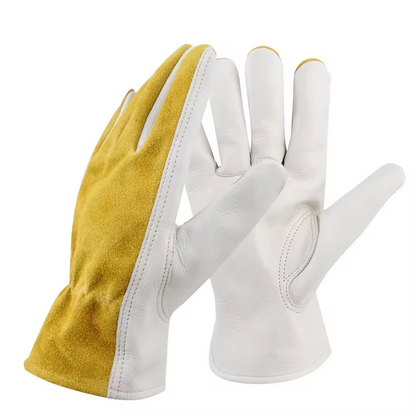 Cow Split & Grain Leather Work Gloves – Heavy Duty Safety Gloves