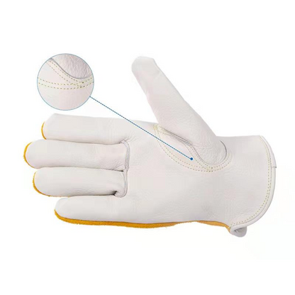 Cow Split & Grain Leather Work Gloves – Heavy Duty Safety Gloves