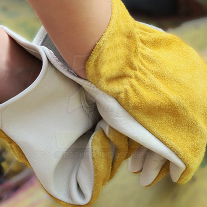 Cow Split & Grain Leather Work Gloves – Heavy Duty Safety Gloves