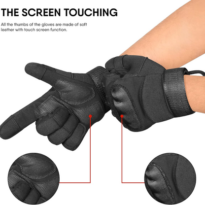 Touch Screen Tactical Gloves with TPR Knuckle Protection